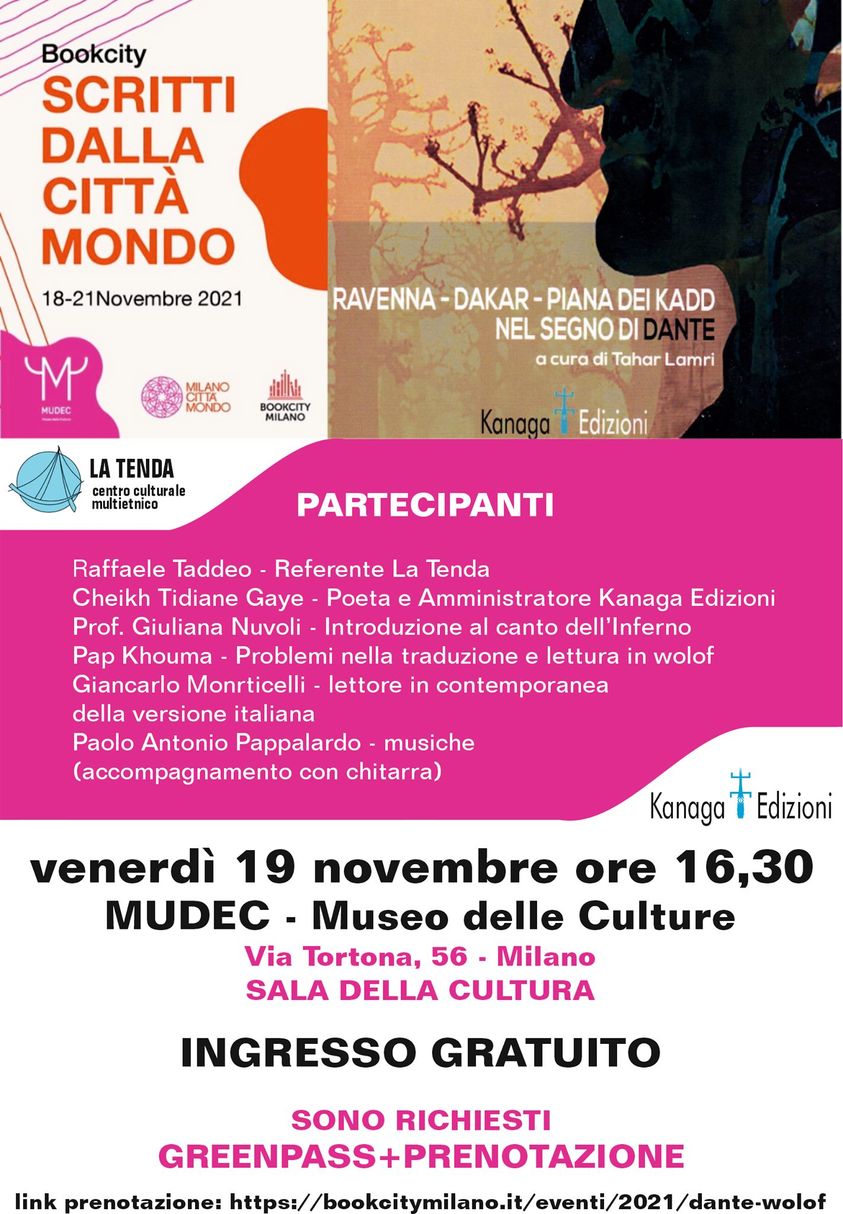 Giuliana Nuvoli, “Introduzione all’Inferno dantesco”, Bookcity, “Scritti dalla città mondo”, 19 novembre 2021, ore 16.30, MUDEC, Milano.